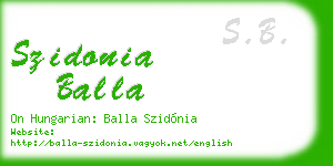 szidonia balla business card