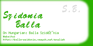 szidonia balla business card